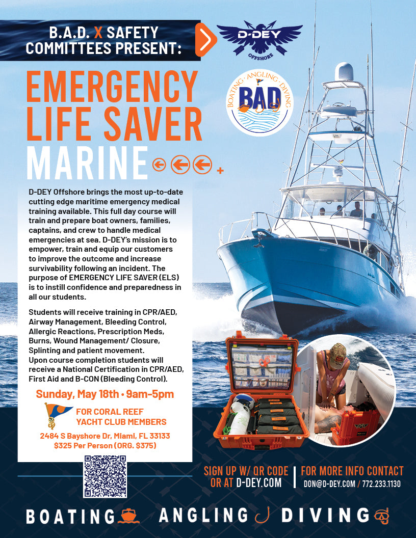 Emergency Life Saver Marine Course / ELS-M for Coral Reef Yacht Club Members ONLY